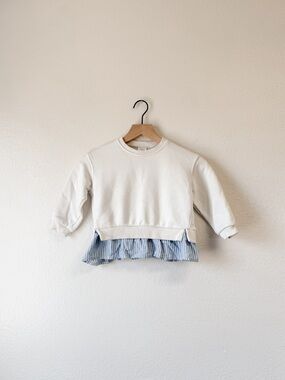 Zara Kids Layered Hem Crewneck